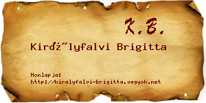 Királyfalvi Brigitta névjegykártya